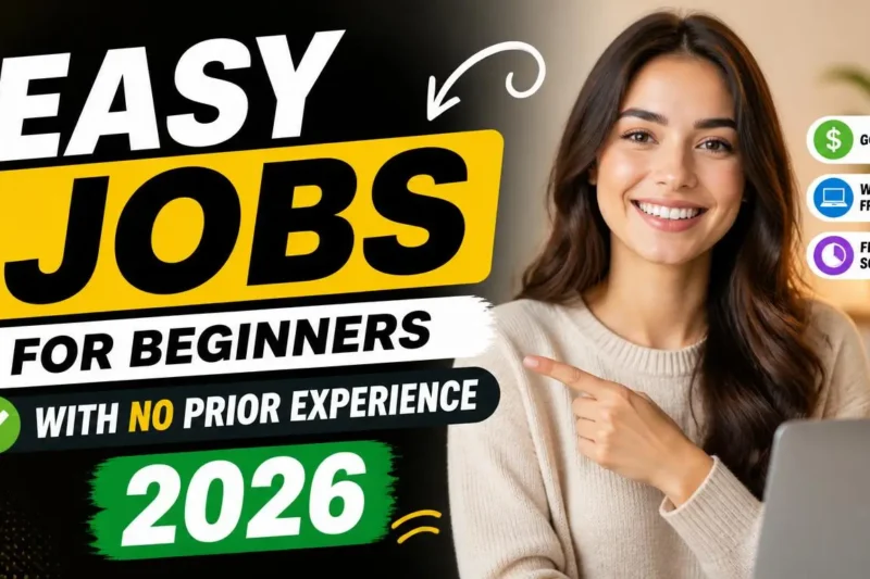 Easy Jobs for Beginners With No Prior Experience 2026