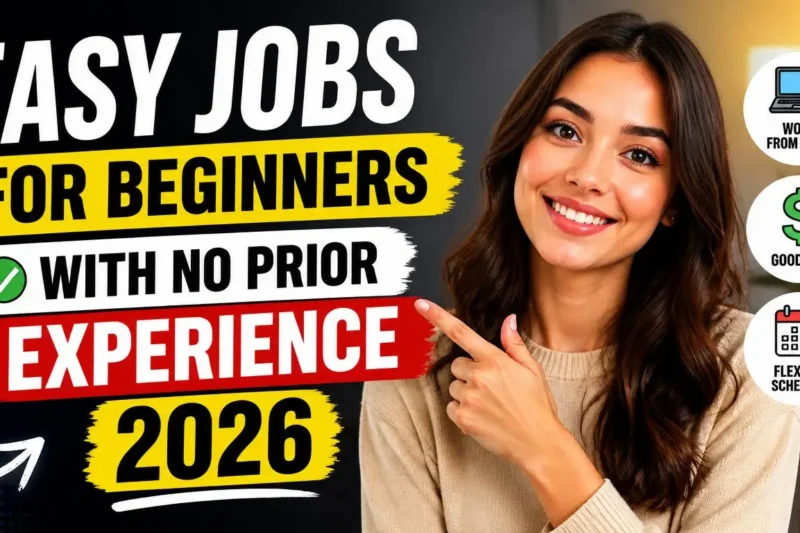 Easy Jobs for Beginners With No Prior Experience 2026