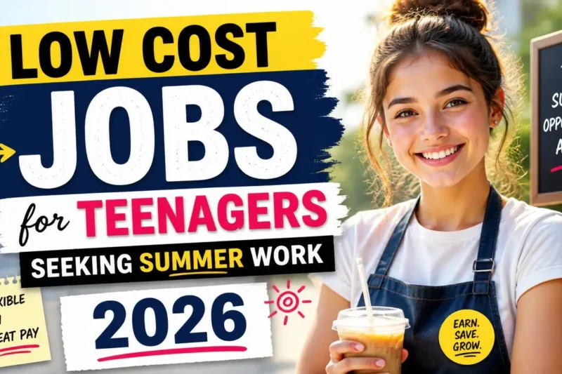 Low Cost Jobs for Teenagers Seeking Summer Work 2026